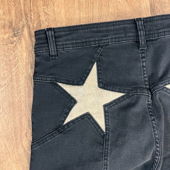 We The Free Firecracker Flare Jeans Black Gold Star Festival Sz 32 - Picture 3 of 10